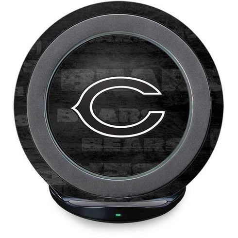 NFL Chicago Bears Black & White Fast Charge Wireless Charging Stand Skin